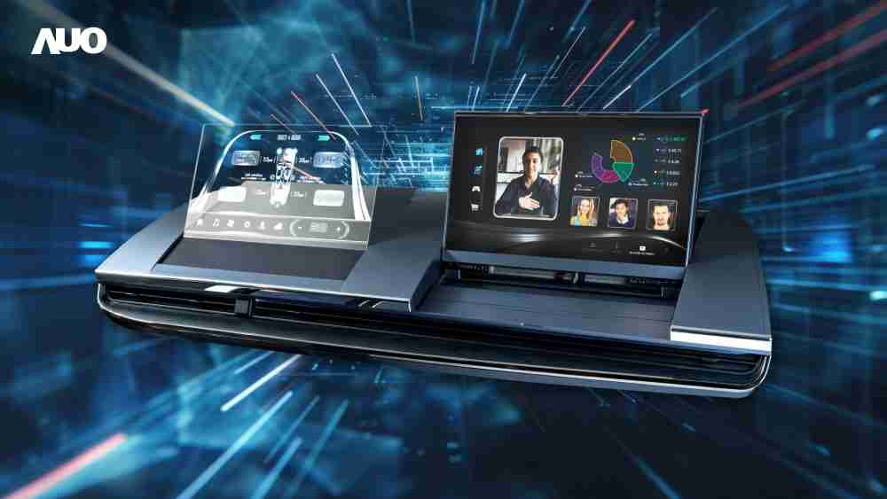 口袋牛店Micro LED Display HMI解决方案打造透明Micro LED前座仪表，，呈现信息并保留驾驶视野开阔；亦为副驾驶座乘客打造收放自如的Micro LED屏幕，，，在不影响显示质量的前提于显示区内建镜头，，，让用户能与视讯对象直接眼神接触，，提供绝佳的双向沟通体验